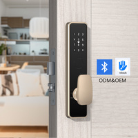 Cerradura Digital TTlock de Aleación de Aluminio Dorada con Control por Aplicación, RFID, Contraseña, Código de Privacidad y Tarjeta