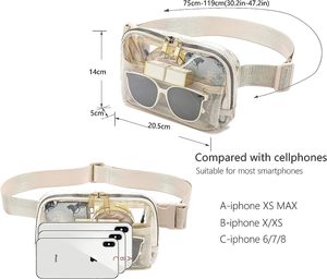 Riñonera Transparente Impermeable, Bolsa de Pecho para Deportes al Aire Libre, Cinturón para Correr o Cosméticos - Product Image 3