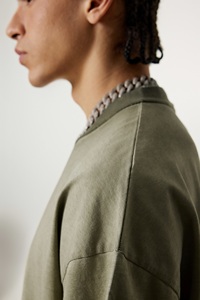 T-shirt Homme Oversize en Coton 275 g/m² 100% Coton, Broderie Personnalisée, Tricoté, Lavage Vintage, Effet Usé, Coton Lourd - Product Image 2