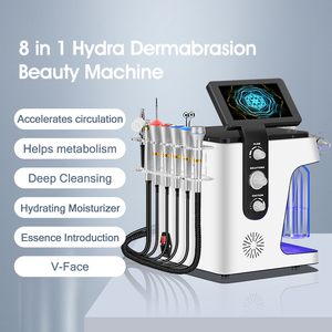 Appareil de soin du visage Hydra Oxygen 8-en-1, machine d'hydrodermabrasion, équipement de beauté portable en alliage avec prise US - directement de l'usine - Product Image 1