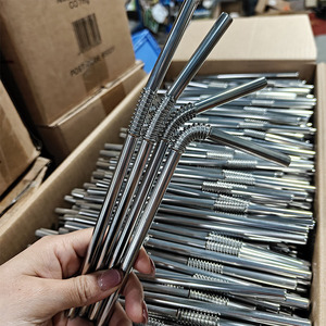 DF01 Customized 304Stainless <b>Straw</b> Tube Colored Contact Safety <b>Drinking</b> - Product Image 1