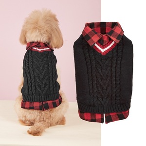 Camicetta a quadri a collo alto maglioncini abiti firmati per Mini <span class=keywords><strong>cani</strong></span> <span class=keywords><strong>Pug</strong></span> - Product Image 1