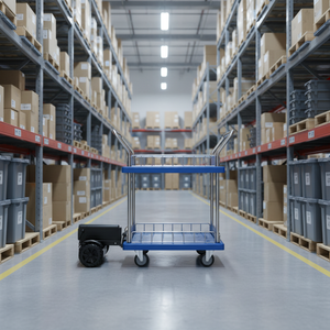 <span class=keywords><strong>Chariot</strong></span> électrique à plateforme en alliage d'aluminium et acier inoxydable de haute technologie, capacité de charge de 300 kg, design pliable pour usage industriel - Product Image 2