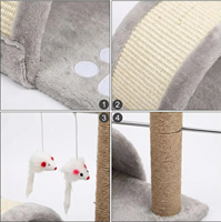 Vente en gros de jouets d'usine, Arbre à chat en peluche écologique, Meuble arbre à chat