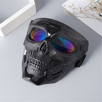 Masques tactiques intégraux respirants pour la protection extérieure et la conduite, motif squelette