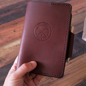 Boshiho High Quality Personalized Italian Leather <b>Golf</b> Scorecard Holder with Pen Loop and Customizable Size - Product Image 5