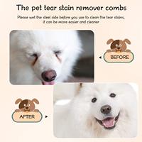 Brosse à yeux pour animaux de compagnie, peigne anti-taches, brosse de toilettage Double face pour les yeux, élimine la croûte de Mucus pour les petits chiens et chats