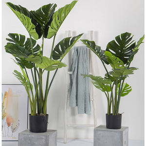 Plantas verdes artificiales de plástico para decoración del hogar, árboles Monstera, bonsái, 120cm - Product Image 5