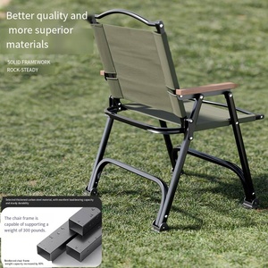 Sedia da Giardino Pieghevole Portatile Kermit, <span class=keywords><strong>Set</strong></span> Sedia e Tavolo per Pesca, Spiaggia, Campeggio, Mobili da Esterno in Acciaio al Carbonio - Product Image 5