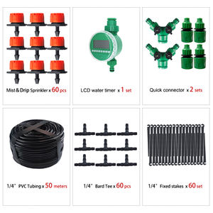 <span class=keywords><strong>Kit</strong></span> d'irrigation <span class=keywords><strong>goutte</strong></span> <span class=keywords><strong>à</strong></span> <span class=keywords><strong>goutte</strong></span> en plastique de 50 m avec minuterie et goutteurs réglables pour l'irrigation des serres et jardins en printemps - Product Image 4