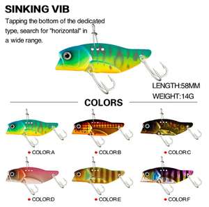14G 58Mm Vibratie Lokaas Visaas Zeebaars Wobbler Metalen Jigging Vib Pesca - Product Image 4