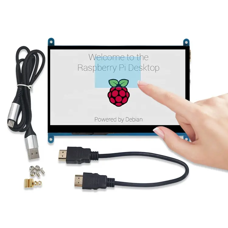 Raspberry Pi 7 Inci 10248600 800*480 IPS Lcd Display Kompatibel Kapasitif Usb Layar Sentuh Panel Modul Pengendali Driver