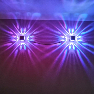 Đèn tường hiện đại với hiệu ứng chiếu Starburst tuyệt đẹp, thiết kế đơn vị kép, có thể điều chỉnh độ sáng và thay đổi màu sắc - Product Image 1