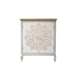 French Retro Embossed <b>Sideboard</b> Solid Wood Carved <b>Storage</b> Cabinet For Home Decor - Product Image 5