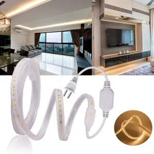 Tira de luces Led para decoración, cinta de aluminio + Pvc personalizada para exteriores, 220V, 8 W/M, 30M/rollo Ip67, el más vendido, último estilo