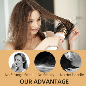 <span class=keywords><strong>Cheveux</strong></span> bouclés multifonctionnels personnalisés OEM One Step Professional 3 en 1 Round Electric Hot Air Comb SK-036 - Product Image 3