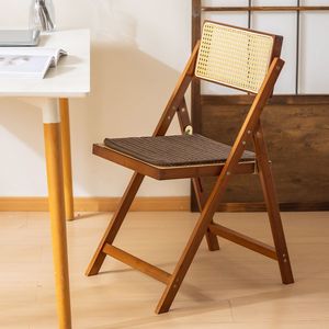 Silla <span class=keywords><strong>de</strong></span> Comedor Plegable Moderna <span class=keywords><strong>de</strong></span> Madera Maciza con Tapicería <span class=keywords><strong>de</strong></span> Ratán Impermeable y Estructura <span class=keywords><strong>de</strong></span> <span class=keywords><strong>Aluminio</strong></span> <span class=keywords><strong>para</strong></span> Uso en Interiores/Exteriores ZN 581 - Product Image 6