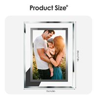 Cadre Photo en verre cristal transparent A4A5 cadre d'affichage de certificat 6 pouces 7 pouces 85 pouces Table Photo argent Sublimation