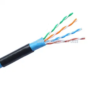 최고 품질 CAT5E CAT6 CAT7 CAT8 UTP 24awg 야외 블랙 컬러 방수 안티 uv