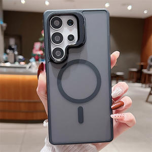 Coque de téléphone compatible avec Samsung S25 Ultra, support métallique effet peau, coque magnétique intégrale anti-chute - Product Image 5