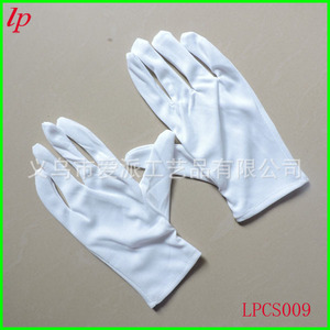 Gants en nylon blancs 22 cm pour accessoires de costume LPCS009 - Product Image 1