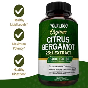Cápsulas de Cítricos 100% Naturales y Orgánicas, Extracto 25:1, 1400mg, 120 Cápsulas de Bergamota, Suplemento para la Salud del Corazón y el Metabolismo - Product Image 2