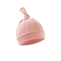 2026 bayi Pacifier Beanie polos tahan angin uniseks 0-6 bulan lapisan tunggal mengisap ekor topi Pullover