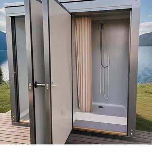 Public Low Cost <b>Cheap</b> China Portable Midcentury Modern Steel Structure Fireproof Assembled Office Outdoor Camping Bathroom - Product Image 1