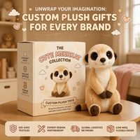 Peluche Marmotte Assise Personnalisée, Adorable Animal en Peluche de Dessin Animé, Coton PP Doux et Moelleux, Anti-Stress, Cadeau de Fêtes, Décoration Maison, Faible MOQ
