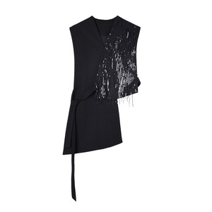 Gilet con paillettes asimmetrico Bettergirl 2026, nuovo design di nicchia, stile streetwear - Product Image 6