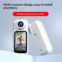 Caméra sportive magnétique à très longue durée de vie de la batterie, écran de 1,47 pouce, caméra portable de plein air, caméscope de cyclisme, enregistreur WIFI sans fil