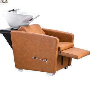Chaise de station de shampooing à réglage automatique lavage à contre-courant double sièges salon de coiffure - Product Image 6