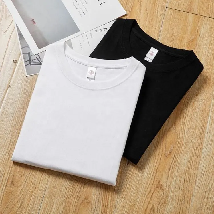 Unisex Short Sleeve 100% Cotton Heat Transfers Embroidered Logo Screen Custom Printing Tshirt Men's T-shirts T Shirt