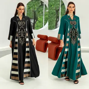 Floral printed fashion abaya 2022 floor length long sleeve islamic women clothing girls abaya kaftan wedding dress