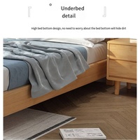 Usine en Chine Lit double moderne en bois massif de style japonais Lit King Size Lits en bois taille Queen Size