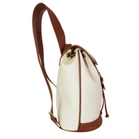 Sac à dos seau en toile et cuir personnalisé pour femme, avec cordon de serrage, couvercle rabattable, style coréen, à la mode, pour voyage et école, MSY
