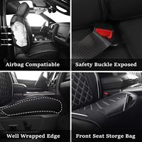 Housses de siège avant JOJOBAY pour Dodge Ram 2009-2025 1500/2500/3500 HD Truck Crew/Regular/Quad/Mega Cab Protection imperméable en similicuir
