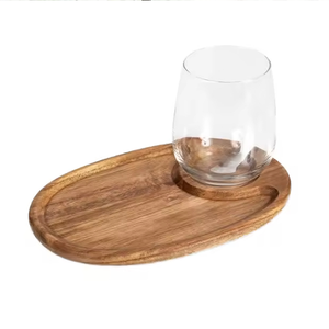 Bandeja de Bambú Personalizada Ecológica para Aperitivos, Soporte para Vasos, Platos para Vino, Tabla de Quesos, Tabla de Cortar para Escritorio y Baño - Product Image 3