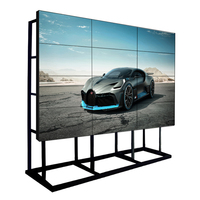Écran LCD d'intérieur 46 49 55 pouces 4K, mur vidéo publicitaire 2x2 3x3 à cadre étroit de 3,5 mm, animation, texte/graphiques au sol, OEM