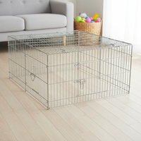 Enclos à lapins en métal personnalisé, motif solide, clôture en fil métallique facile à assembler, enclos extérieur durable pour animaux de compagnie, plusieurs tailles