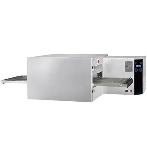 Pizza Oven Conveyor Stainless Steel 18Inch Bisnis 220V Listrik Oven Pizza Oven Gas