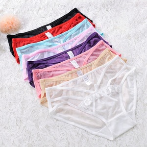 Braguitas de bikini sexys de talle bajo para mujer con lazo, <span class=keywords><strong>encaje</strong></span> transpirable y tirantes huecos - Product Image 5