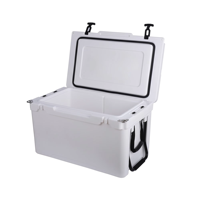 Glacière à roulettes 75QT réutilisable, grande capacité, moderne, portable, en plastique PE rotomoulé, isolée, pour usage extérieur, pour aliments et canettes