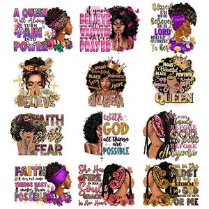 Transferts thermiques prêts à poser pour T-shirts, motifs personnalisés de Noël, animaux mignons de dessins animés, avec caoutchouc - Product Image 5