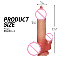 Vibrateurs sexuels, dildo réaliste en silicone pour stimulation vaginale et anale, vibrateurs point G, jouet sexuel pour femmes.