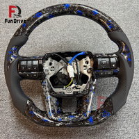 Volant de voiture CE Toyota Blue Forged Carbon Fiber Gr Sport avec palettes de changement de vitesse pour Toyota Hilux Fortuner Camry Land Cruiser