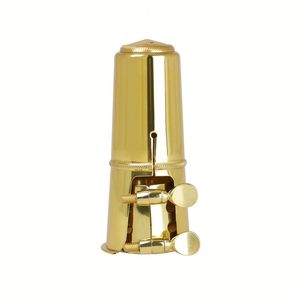 Ensemble de ligature et de capuchon de bec de saxophone professionnel Sendi, mécanisme de pression à double vis, <span class=keywords><strong>violon</strong></span>, design en laiton gravé et revêtu mat - Product Image 5