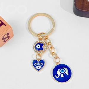 Porte-clés brillant en strass, motif goutte d'eau et œil protecteur, pour clés de voiture, ornement de sac, vente en gros - Product Image 5