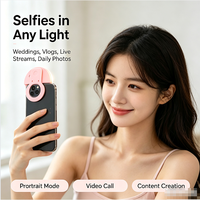 Anneau lumineux portable personnalisé avec trépied, support de téléphone LED rechargeable à clipser pour appareil photo et diffusion en direct