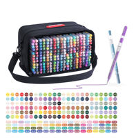 Ensemble de stylos professionnels pour journalisation, 216 couleurs, en plastique, pointe 1,0 mm, écriture fluide, stylos à dessin, marqueurs artistiques multicolores, bricolage